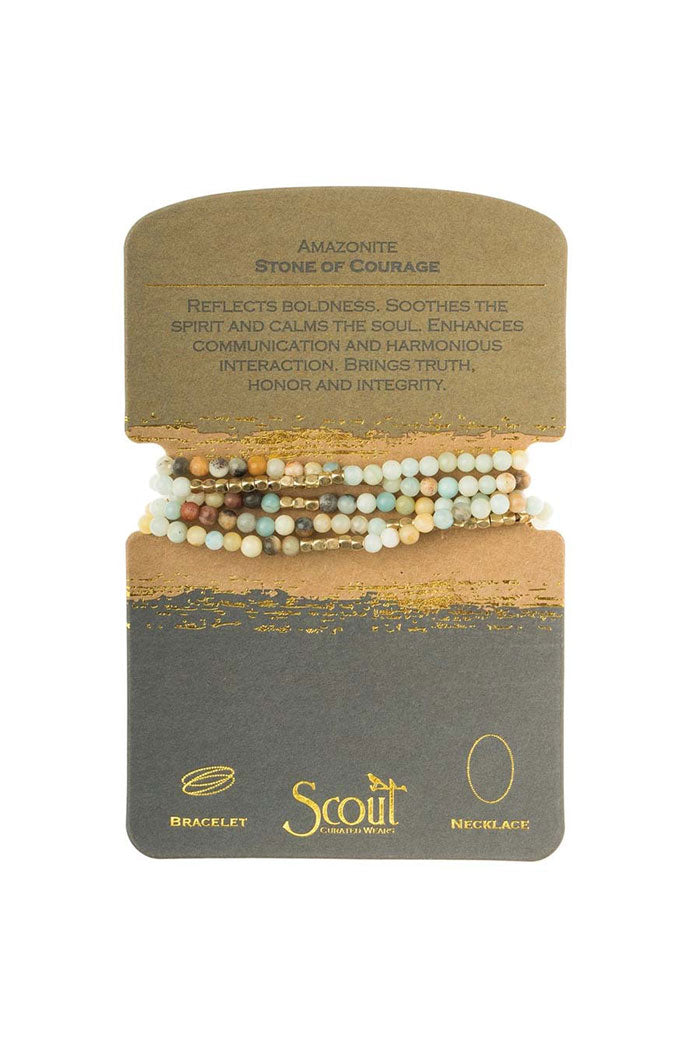 Multi-Stone Wrap Necklace Bracelet