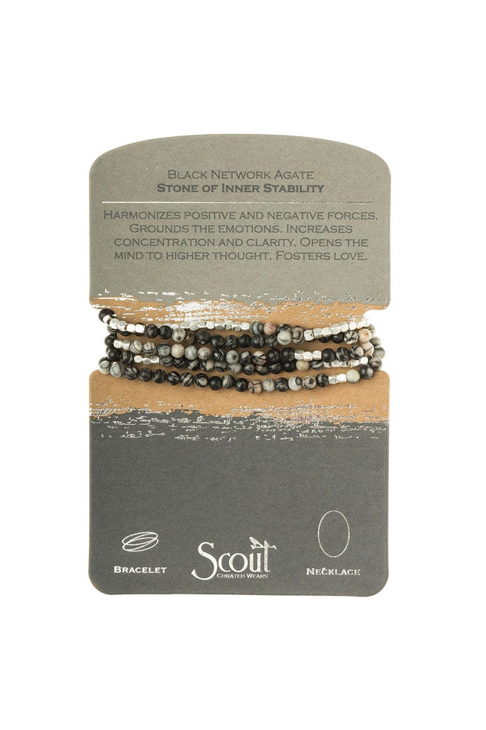 Multi-Stone Wrap Necklace Bracelet