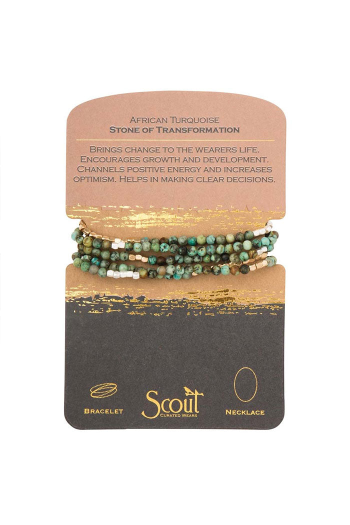 Multi-Stone Wrap Necklace Bracelet