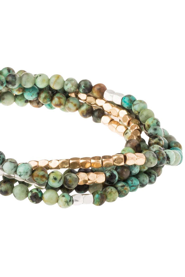 Multi-Stone Wrap Necklace Bracelet