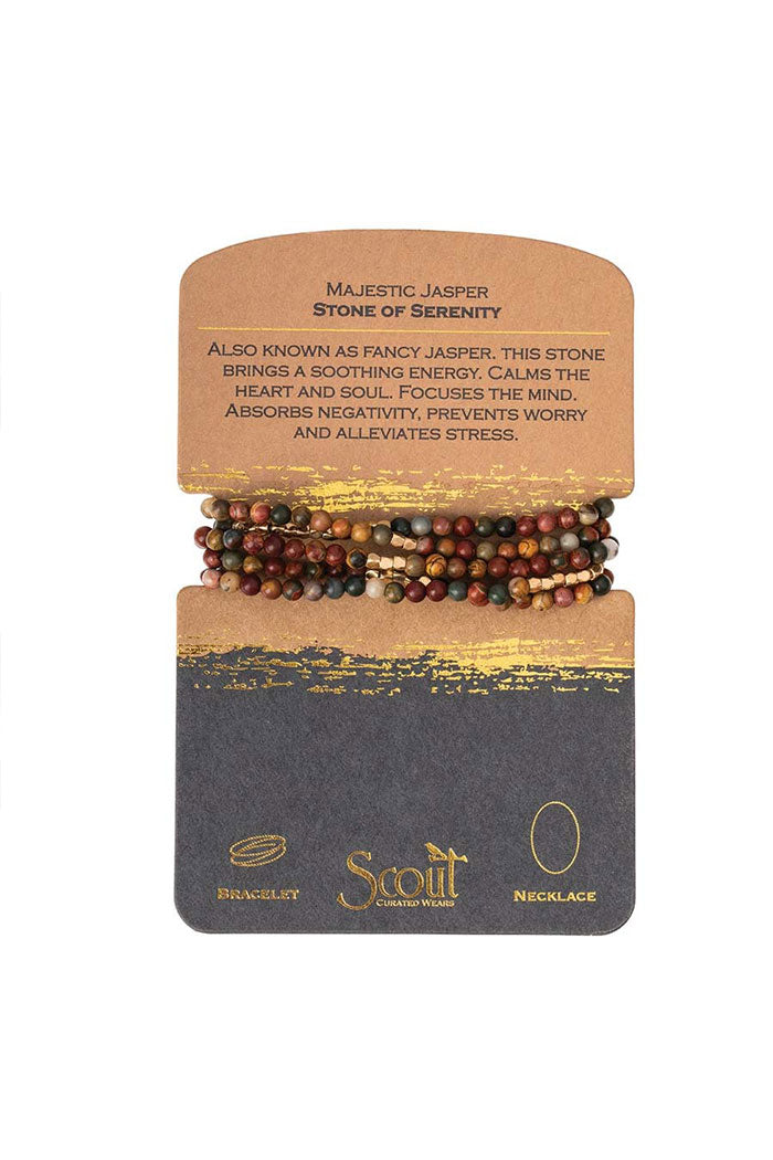 Multi-Stone Wrap Necklace Bracelet
