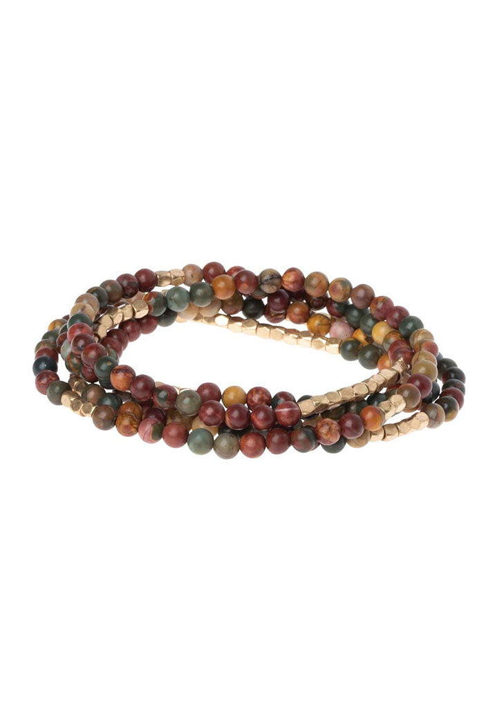 Multi-Stone Wrap Necklace Bracelet