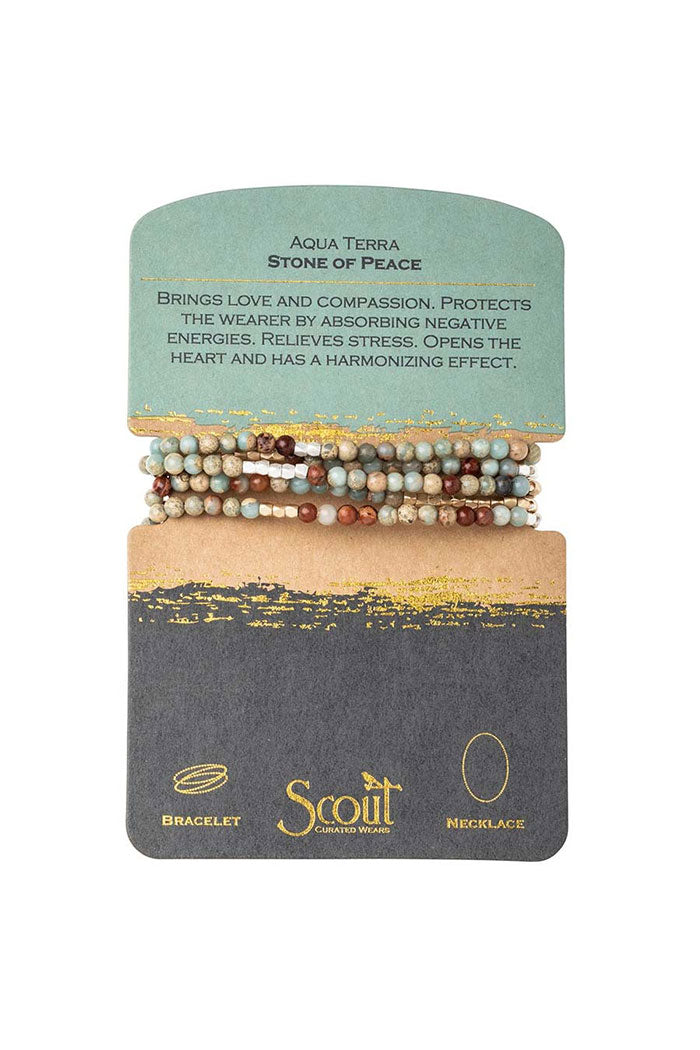 Multi-Stone Wrap Necklace Bracelet