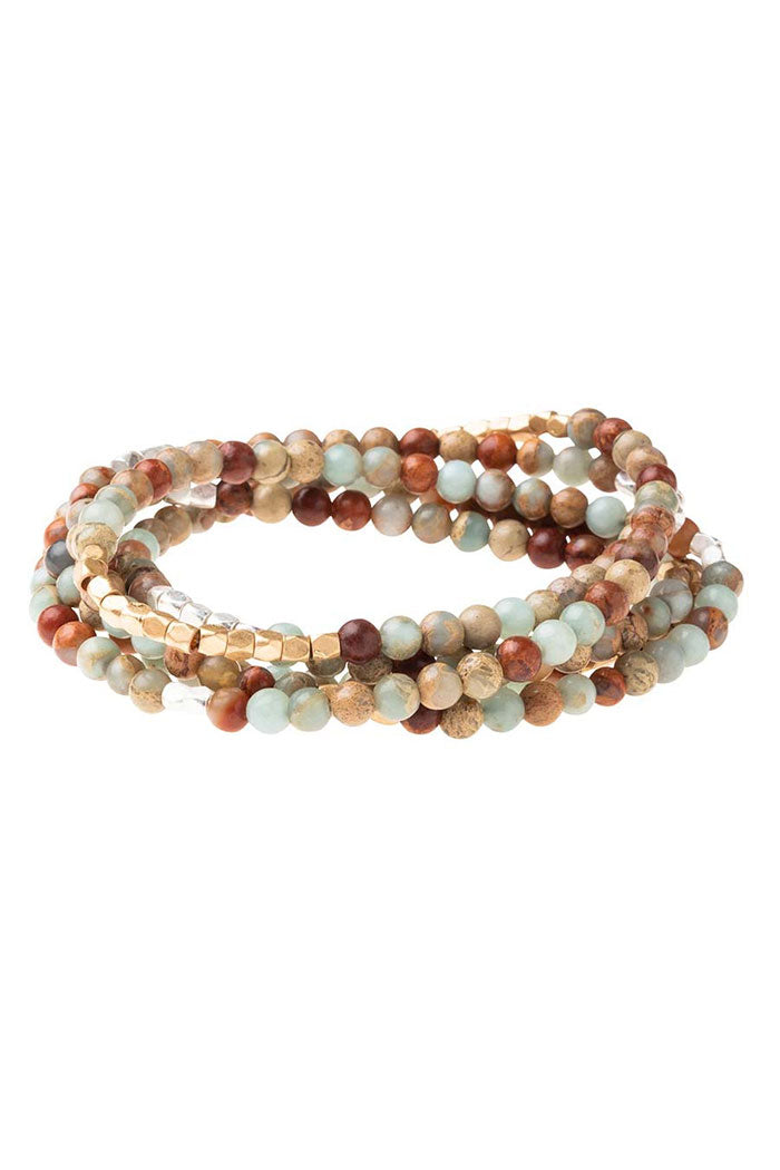 Multi-Stone Wrap Necklace Bracelet