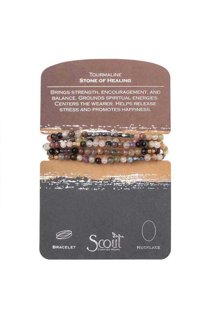 Multi-Stone Wrap Necklace Bracelet