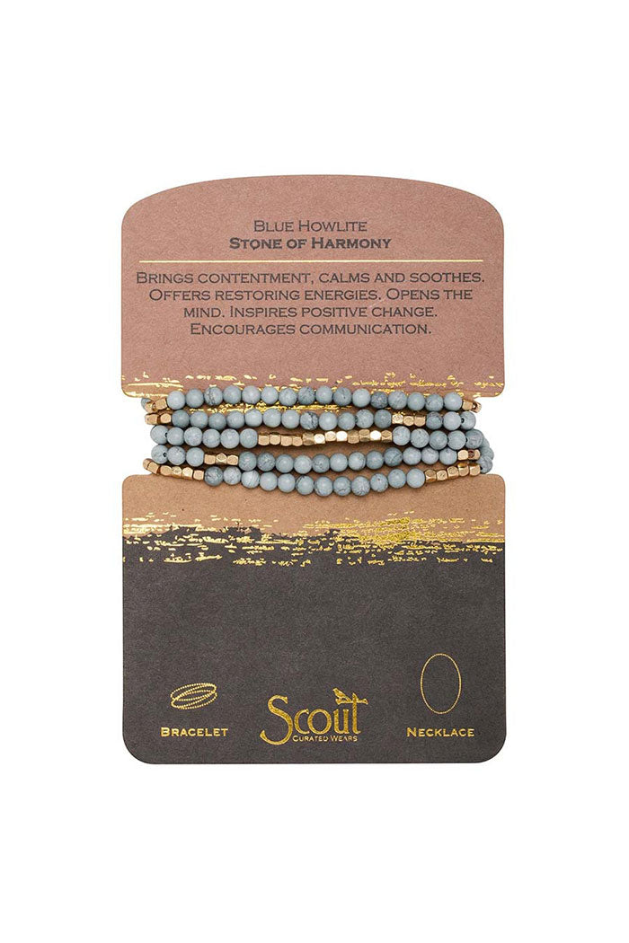 Multi-Stone Wrap Necklace Bracelet