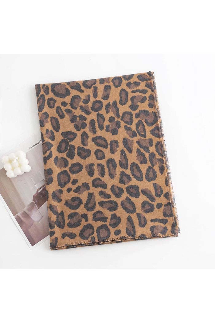Leopard Print Winter Scarf