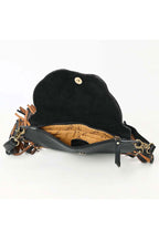 Western Tooled Leather Fringe Crossbody