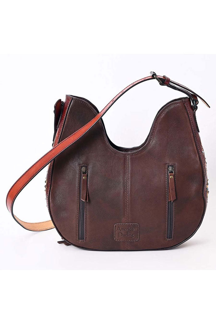 Hobo Sunflower Hair-On Leather Bag