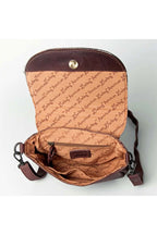 Western Tooled Cowhide Mini Crossbody