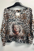 Leopard Icon Graphic Knit Sweater
