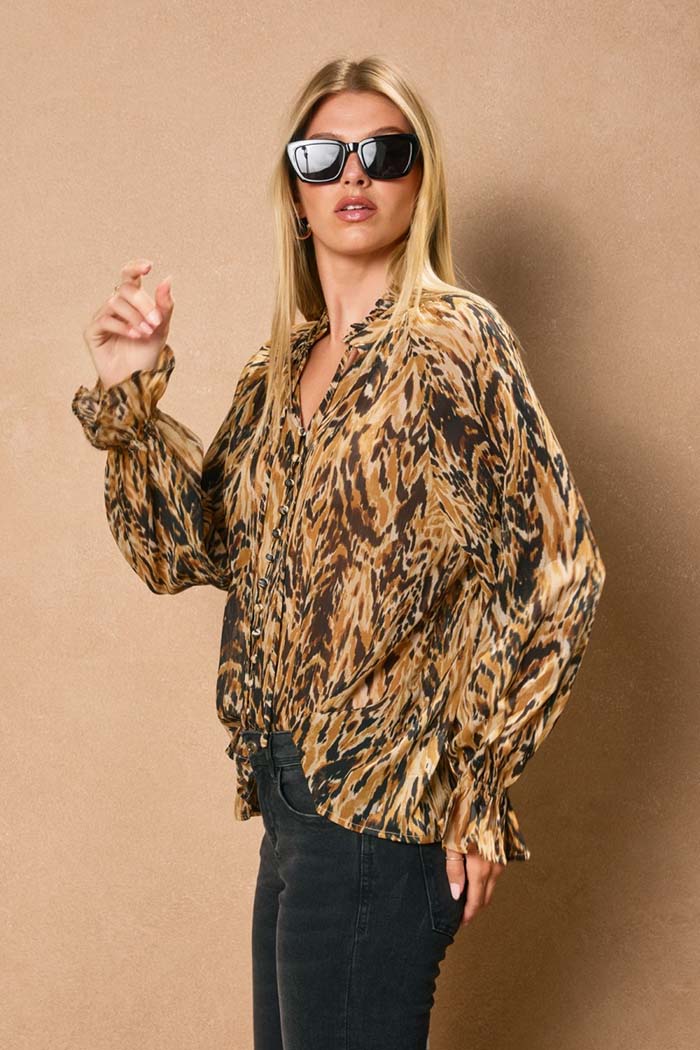 Deep Sleep Collar Blouse