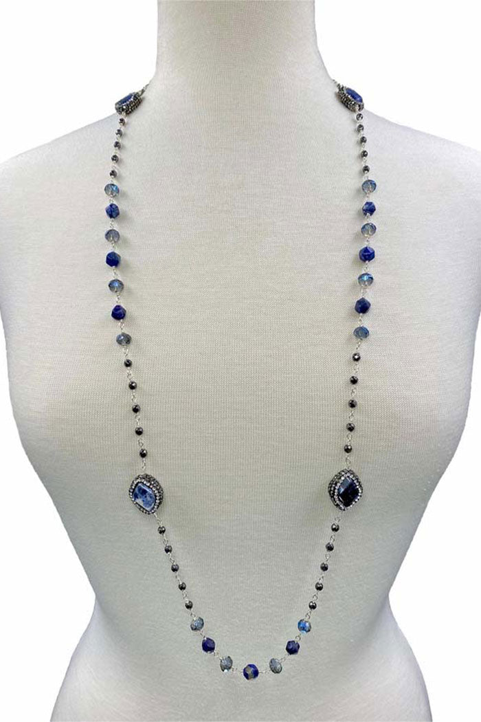 Sodalite Rosary Blue Necklace