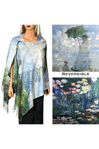 Sueded Art Reversible Button Shawl