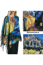 Sueded Art Reversible Button Shawl