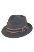 Black PP Straw Fedora