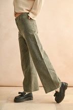 Snake Print Wide-Leg Pants