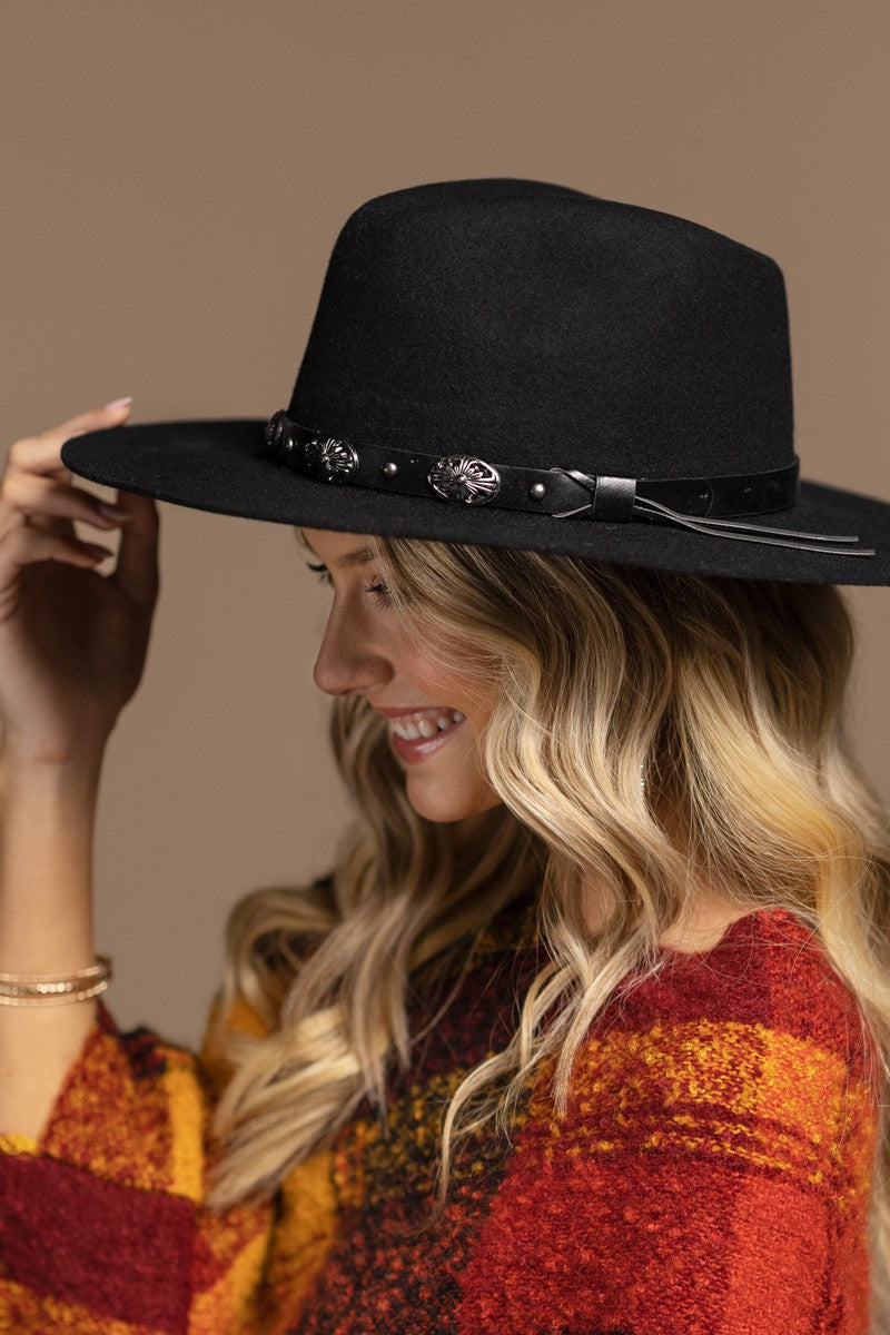 Western Concho Panama Hat