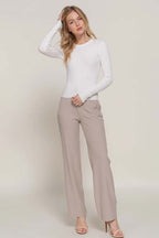 Long Sleeve Rib Viscose Sweater