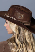 Vintage Patch Distressed Cowgirl Hat
