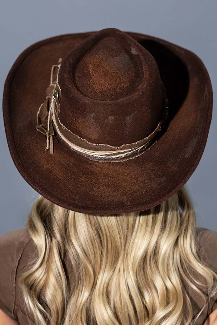 Vintage Patch Distressed Cowgirl Hat