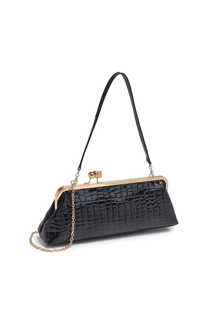Piper Croc Clutch Bag