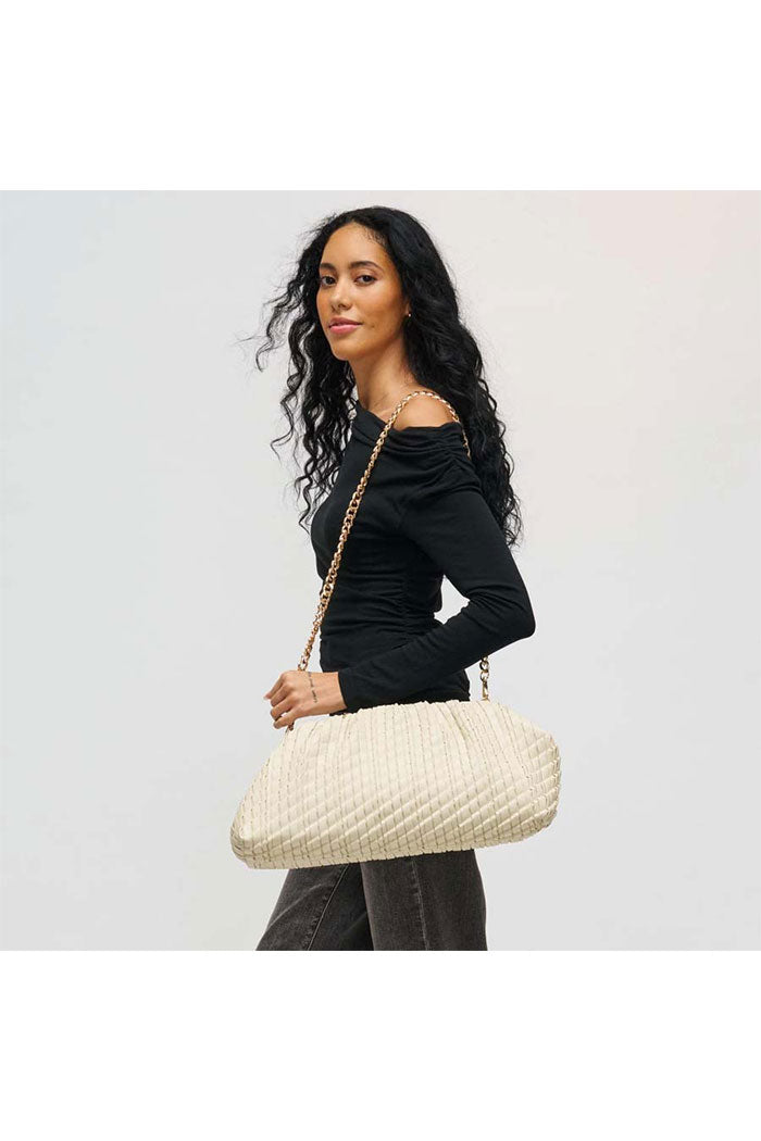 Veronica Woven Chain Clutch