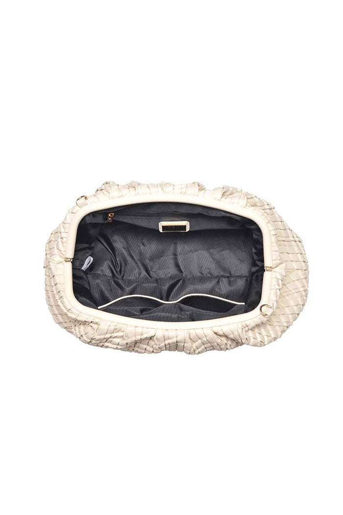 Veronica Woven Chain Clutch