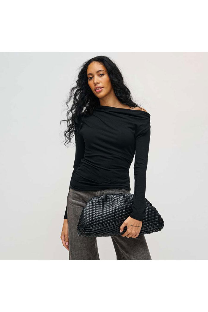 Veronica Woven Chain Clutch