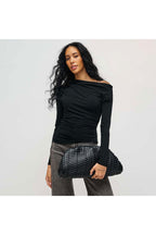 Veronica Woven Chain Clutch