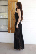Lace Side Flow Wide Leg Pants