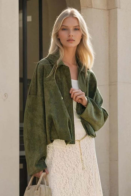 Batwing Sleeved Bomber Jacket