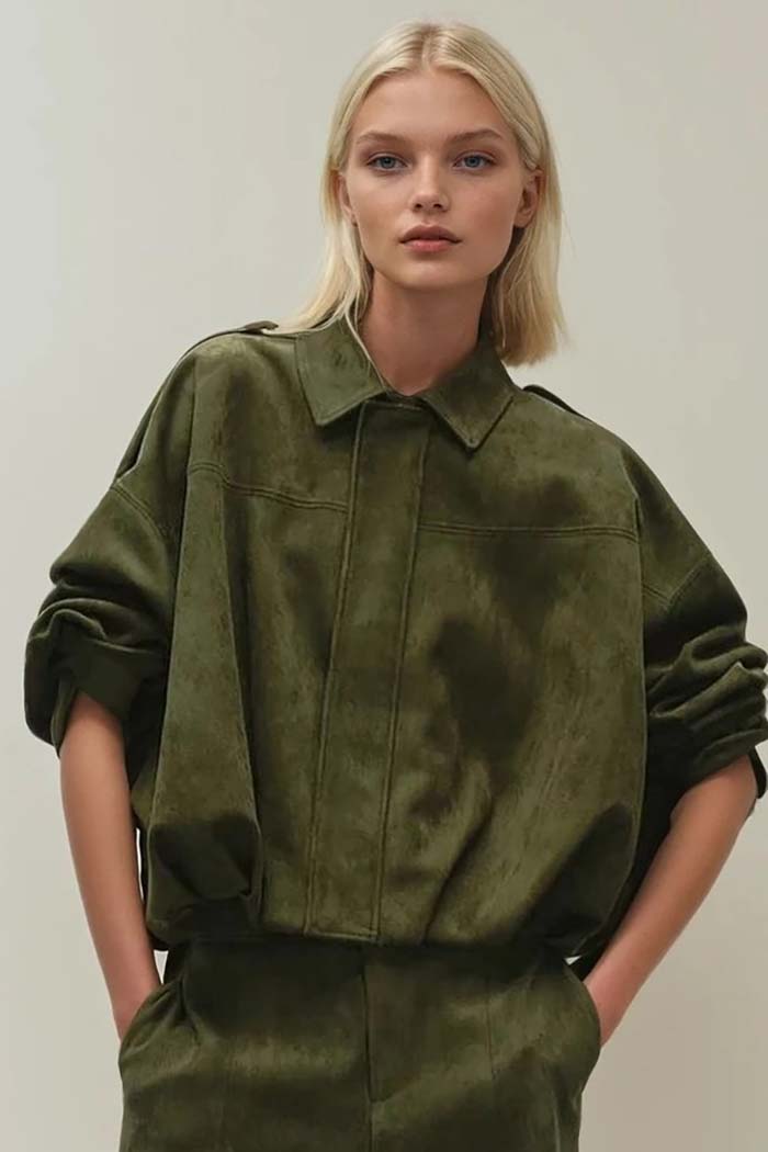 Batwing Sleeved Bomber Jacket