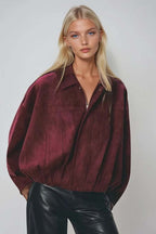 Batwing Sleeved Bomber Jacket