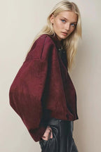 Batwing Sleeved Bomber Jacket