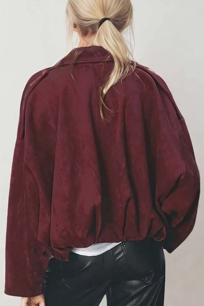 Batwing Sleeved Bomber Jacket