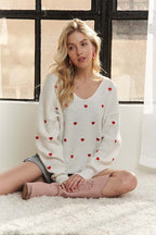 Lovely Heart Sweater Top