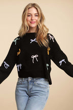Cutesy Bow Sweater Top