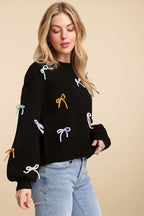 Cutesy Bow Sweater Top
