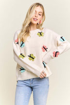 Butterfly Embellishment Sweater