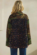 Camo Sequin Back Jacket