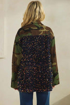 Camo Sequin Back Jacket