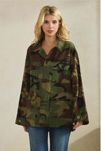 Camo Sequin Back Jacket