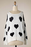 Heart Cutout Reversible Sweater