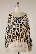 Leopard Open Back Sweater