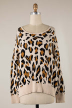 Leopard Open Back Sweater