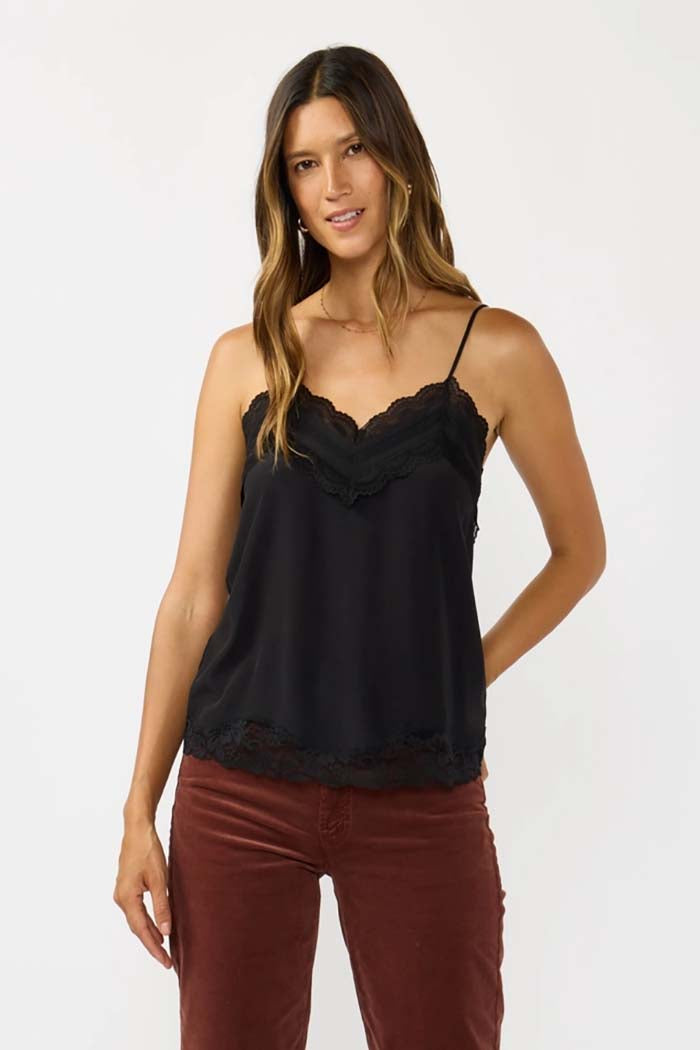 V-Neck Lace Trim Cami