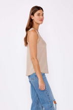 Scallop Lace Trim V-Neck Tank