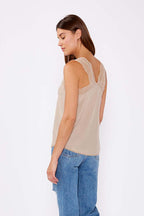 Scallop Lace Trim V-Neck Tank