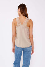 Scallop Lace Trim V-Neck Tank